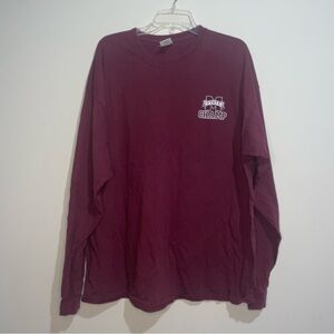 Gildan Mississippi State Bulldogs Champ Maroon Long Sleeve Graphic XL Cotton Tee